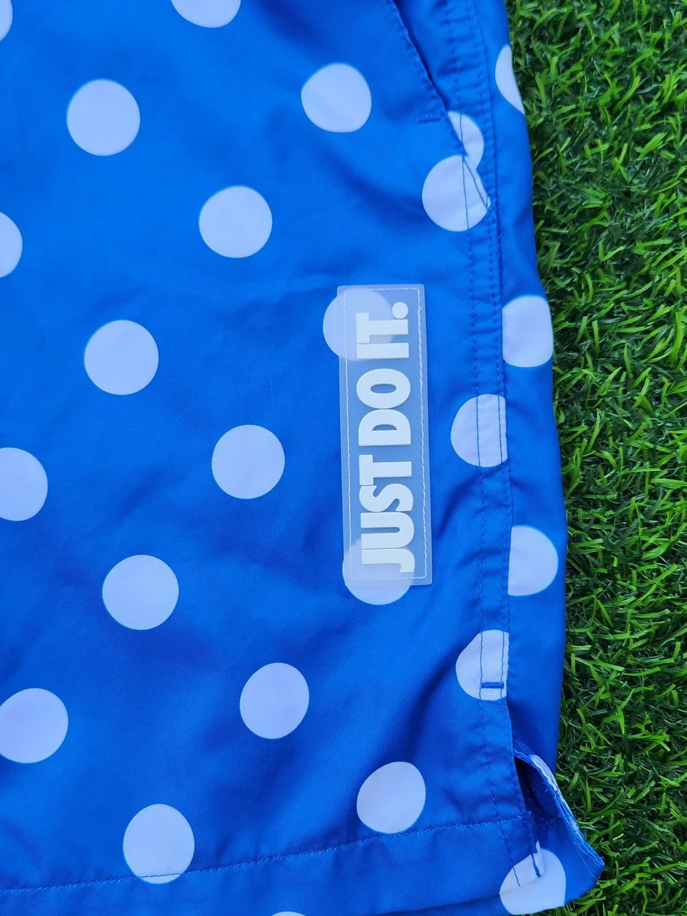 NIKE SPORTSWEAR JDI DO IT BLUE WHITE POLKA DOT WOVEN SHORTS CJ4807 631 SIZE M